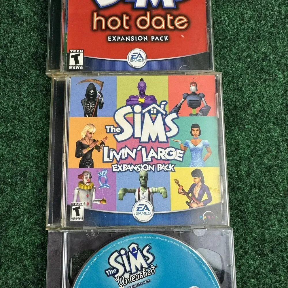 The Sims: Expansion-Pack Lot For PC, Hot Date, Unleashed, Livin’ Large